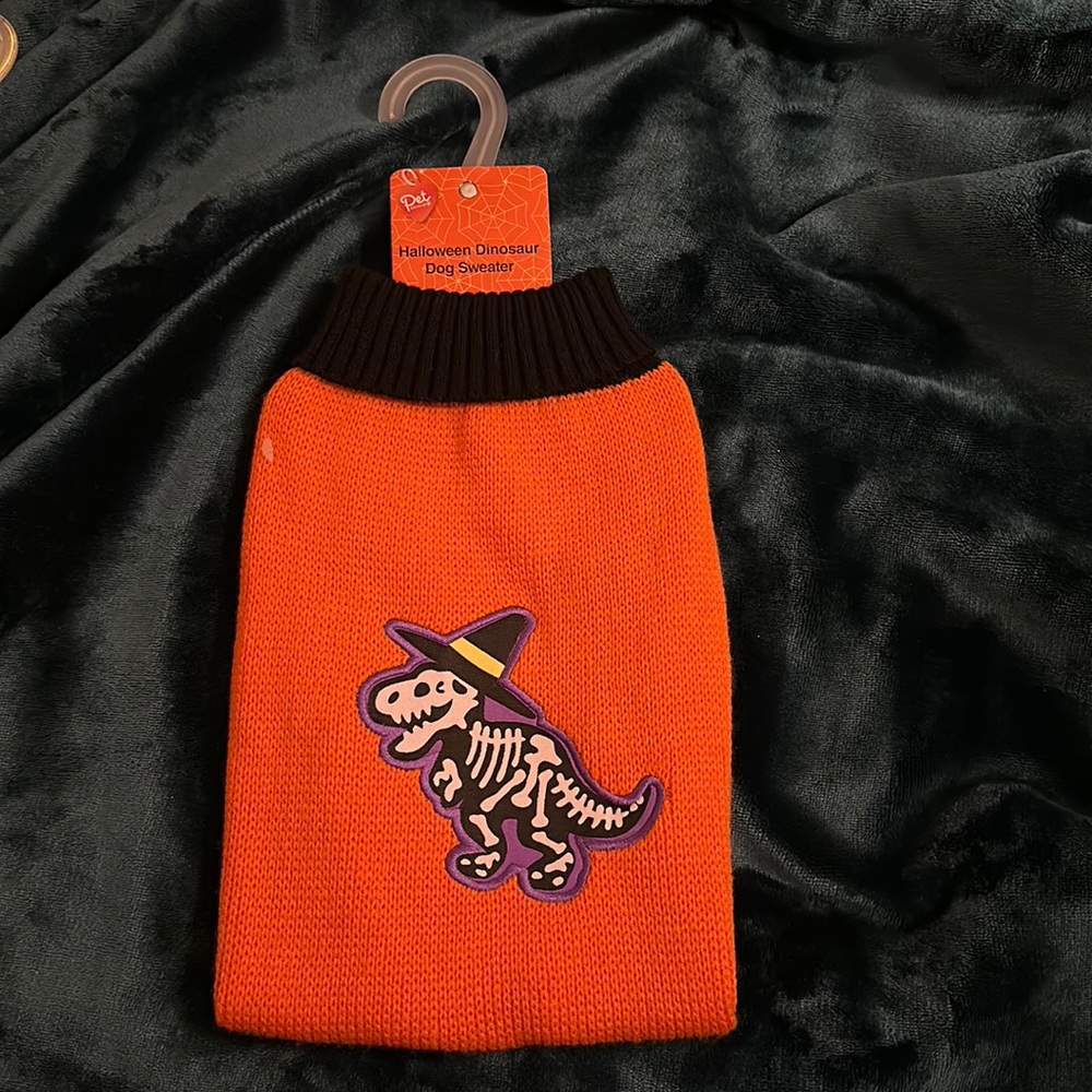 Halloween Dinosaur Dog Sweater